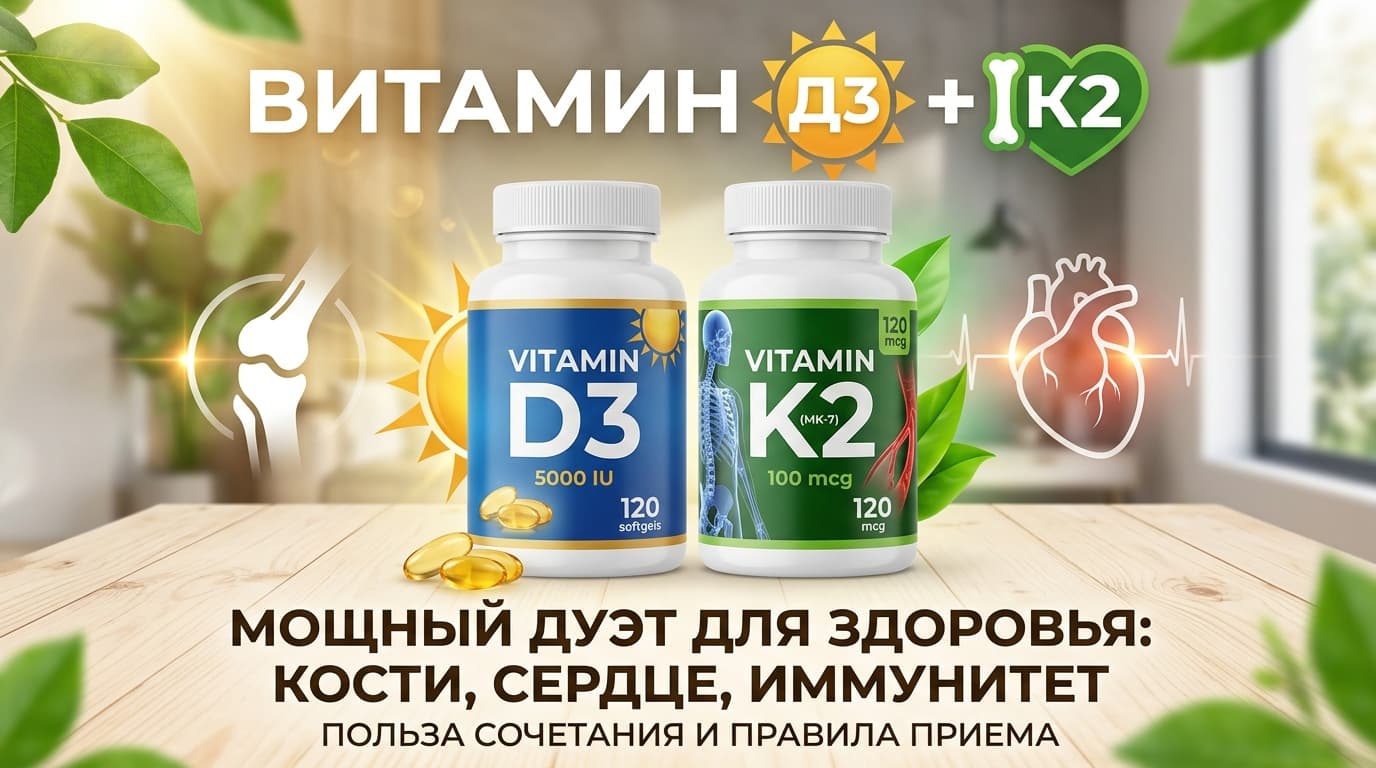 Витамин Д3 и К2: как принимать вместе