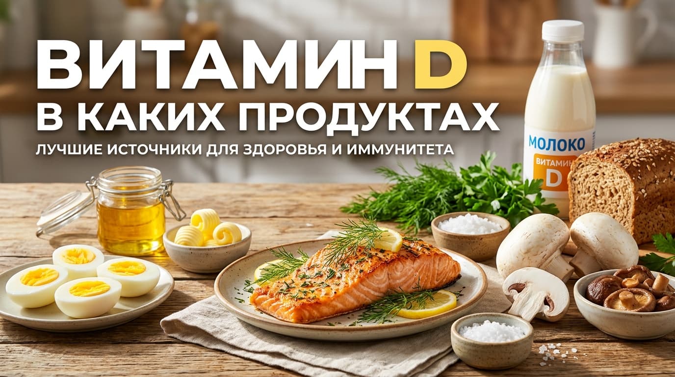 Витамин Д в продуктах питания: таблица содержания