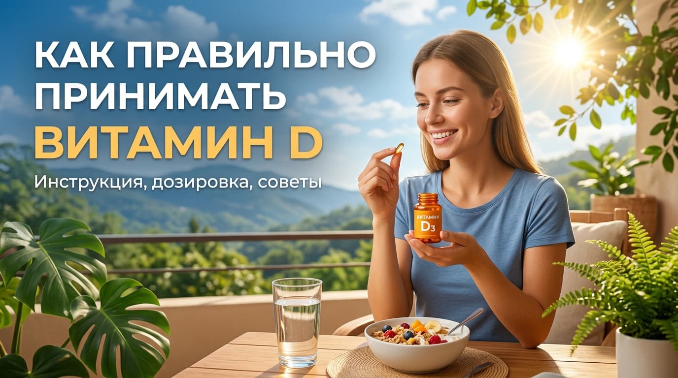Как принимать витамин Д: инструкция и время приёма