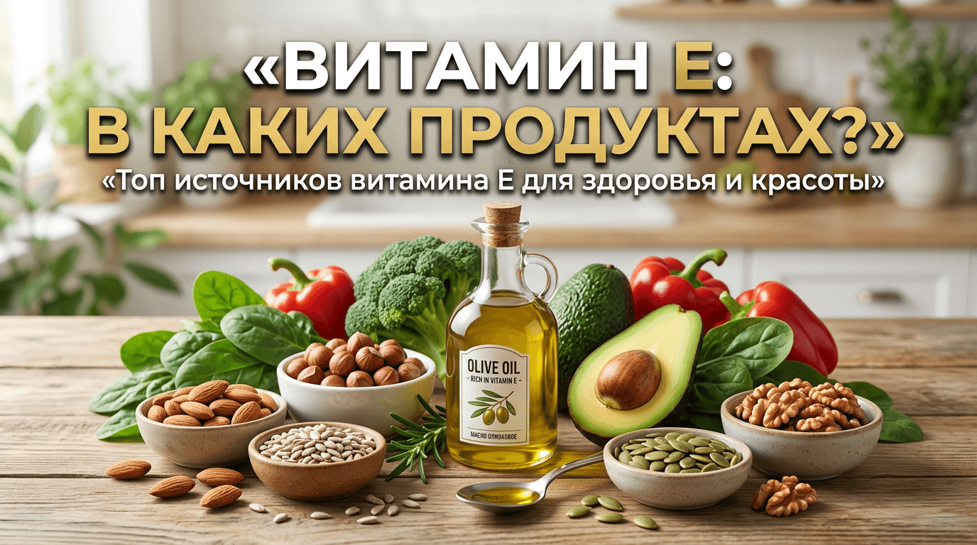 Витамин Е в продуктах питания: где содержится