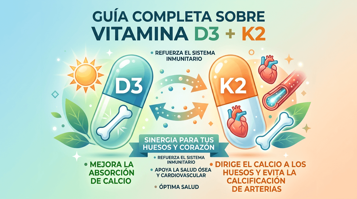 Vitamina D3 y K2: Por qué siempre deben ir juntas