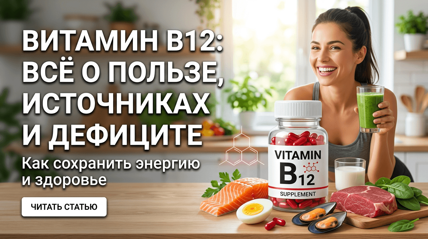 Витамин В12: для чего нужен, нормы, симптомы дефицита