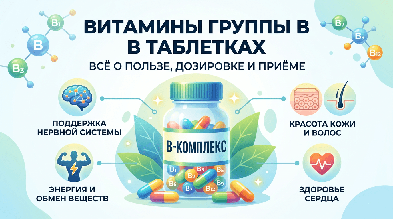 Витамины группы В в таблетках: названия и обзор