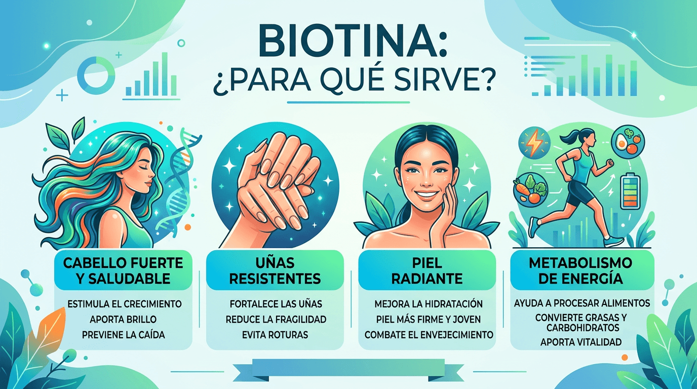 Biotina para el cabello: Resultados y dosis recomendada