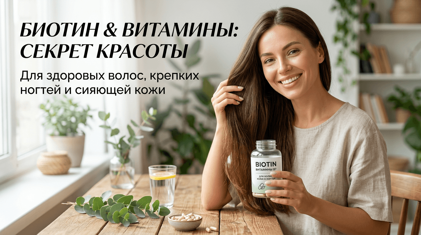Биотин (витамин Н/В7): для волос и кожи