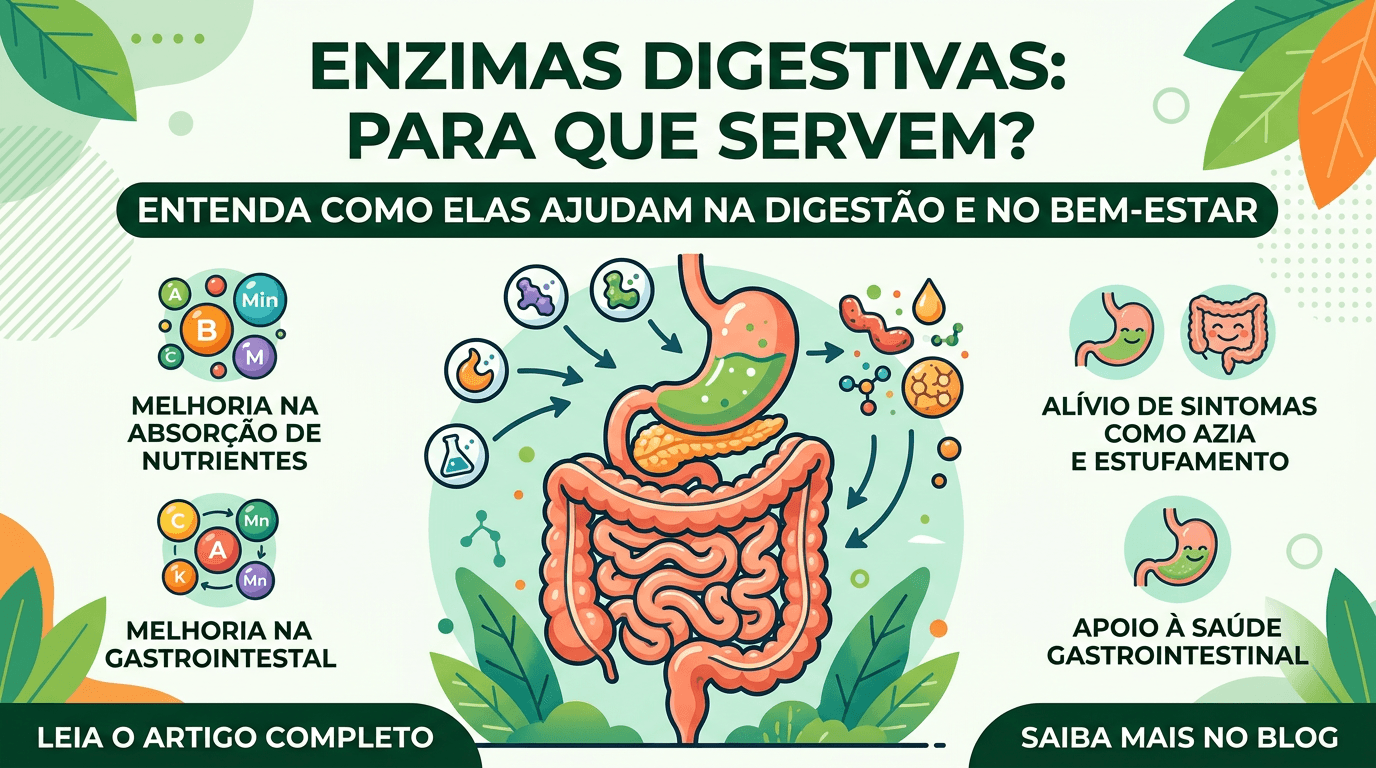 Enzimas Digestivas: Fim aos gases e estufamento