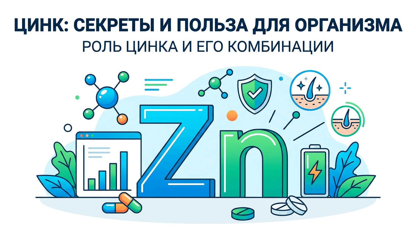 Цинк: для иммунитета, кожи и волос