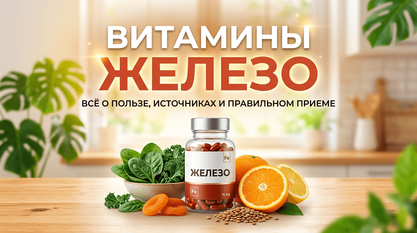 Железо и витамины: совместимость и приём
