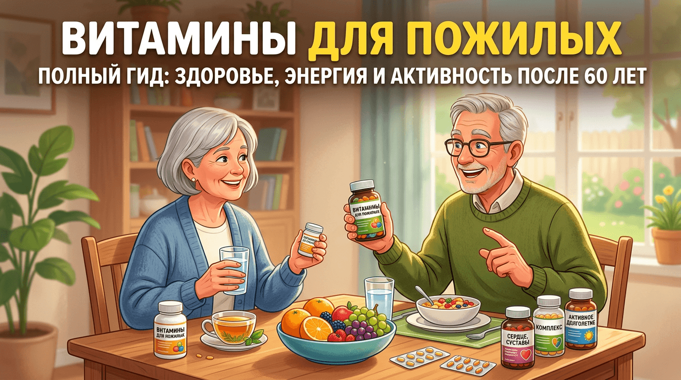 Витамины для пожилых людей: после 60 и 70 лет