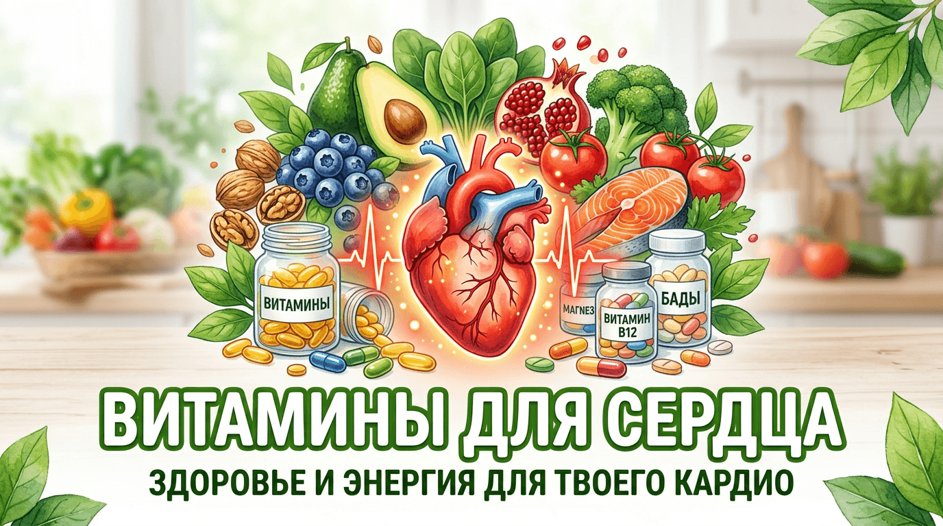 Витамины для сердца и сосудов: польза и приём